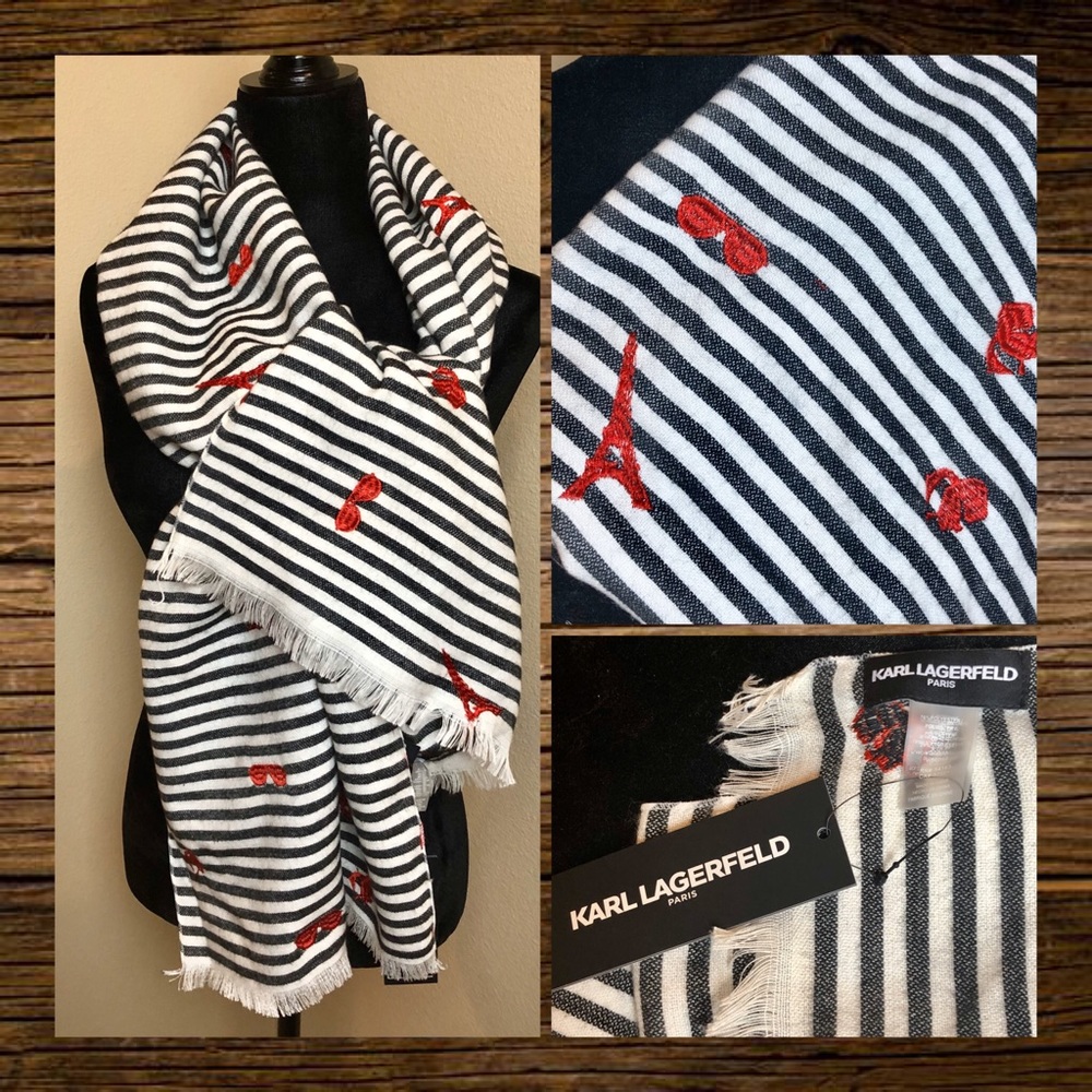 NWT Karl Lagerfeld Paris Icon Blanket Scarf